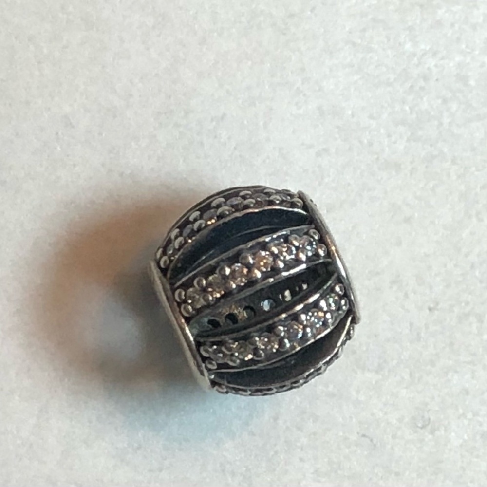 Authentic Pandora Sterling Silver and Clear CZ Charm